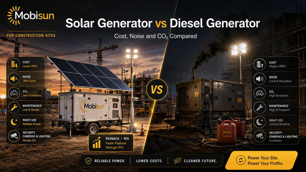 ☀️ Gerador solar vs gerador diesel para obras