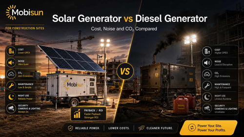 ☀️ Générateur solaire vs groupe électrogène diesel pour chantiers