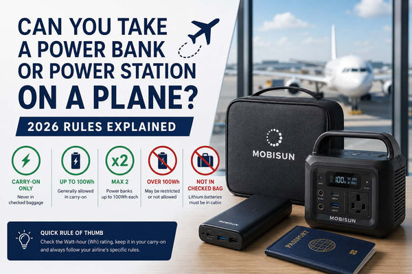 Batterie externe ou station d'énergie dans l'avion ? Règles 2026