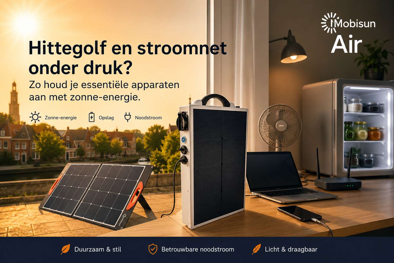 Hittegolven zetten het stroomnet onder druk: zo houd je thuis en op locatie essentiële apparaten aan
