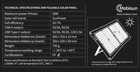 Mobisun 30W USB Solar Panel - achterkant handleiding 1