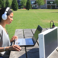 Mobisun Pro portable solar panel solar generator charging laptop charge power notebook with the sun 