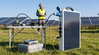 Mobisun Pro Air 2.0 — tragbarer Solargenerator 500W 308Wh IP67 vollständig reparierbar — im Einsatz: Drohnenakku laden
