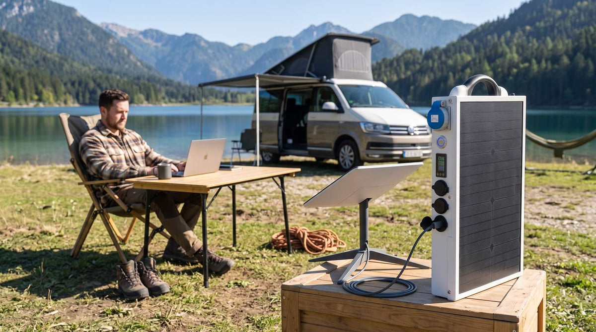 Mobisun Pro Air 2.0 — working with satellite internet (Starlink Mini) by the lake