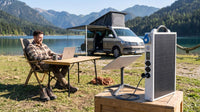 Mobisun Pro Air 2.0 — tragbarer Solargenerator 500W 308Wh IP67 vollständig reparierbar — im Einsatz: Satelliteninternet