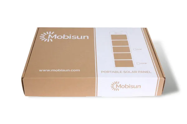 Panneau solaire portable léger 100W Mobisun emballage frontal