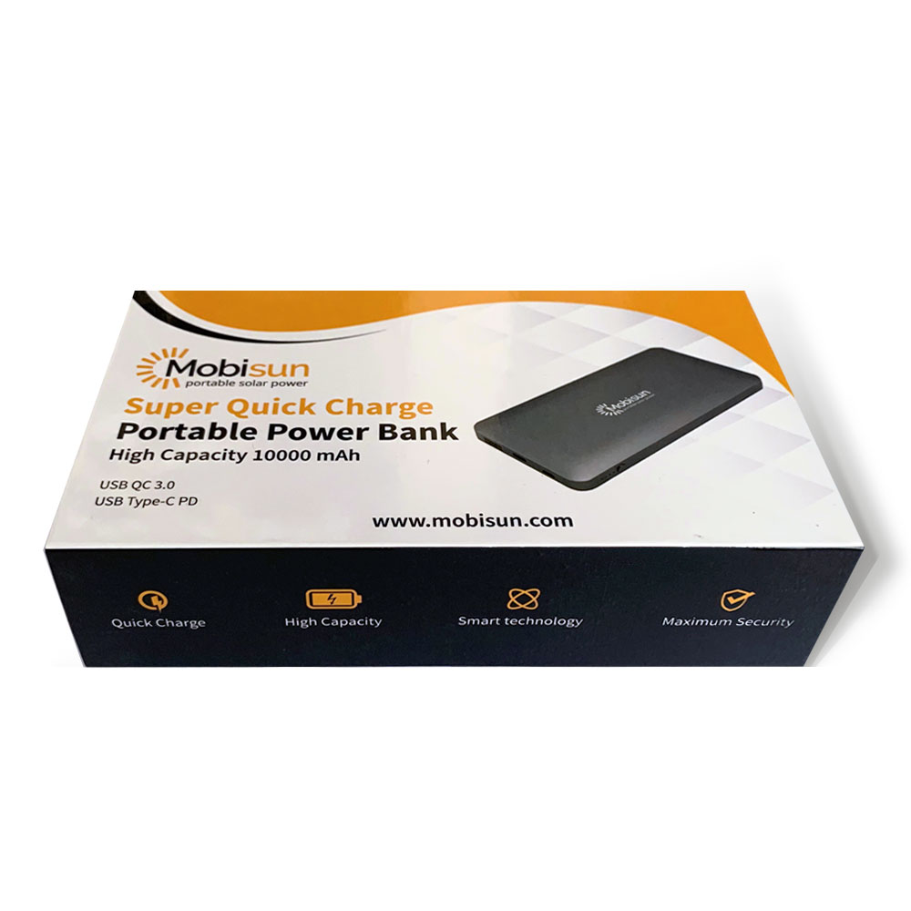 10,000 mAh Quick Charge USB 3.0 and USB-C power bank - Mobisun